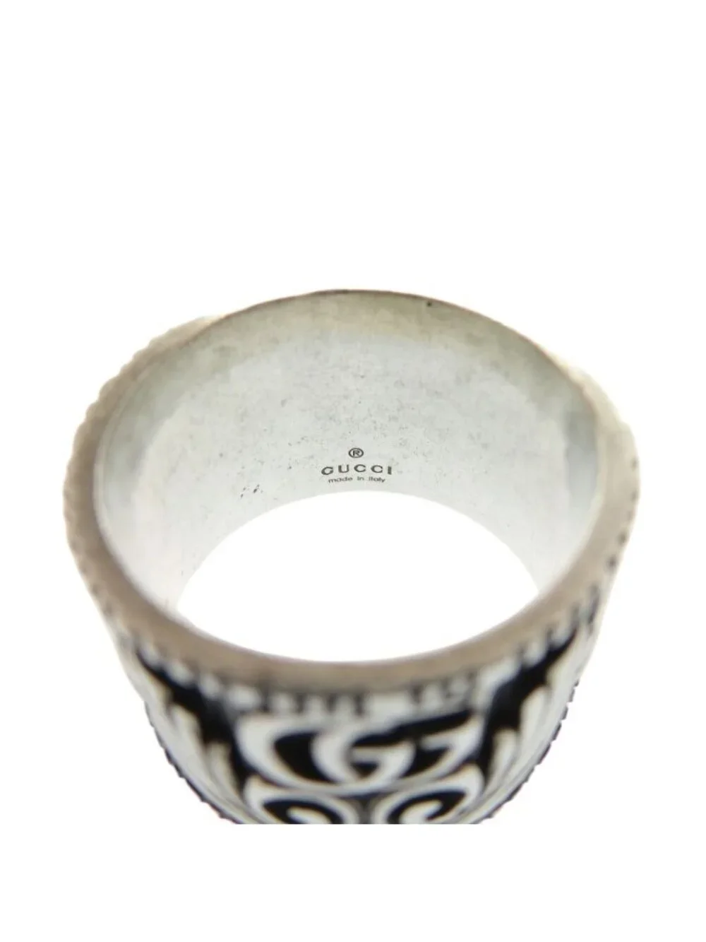 Gucci Double Leaf Motif 925 Sterling Silver Ring